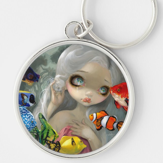 Porte-clés porte - clé "Poissons Volants : Arc-en-Ciel" (Devant)