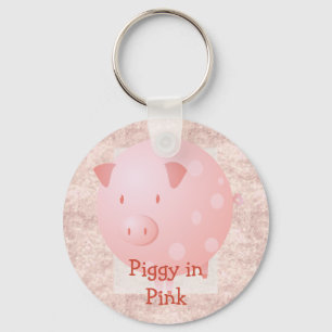 Porte-clés Porte - clé porcin rose