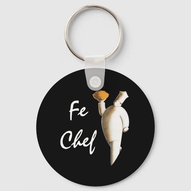 PORTE-CLÉS PORTE - CLÉ POUR LE FE = ÉLÉMENT FER FE CHEF (Recto)