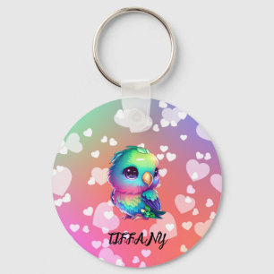 Porte-clés Porte - clé Rainbow et coeurs
