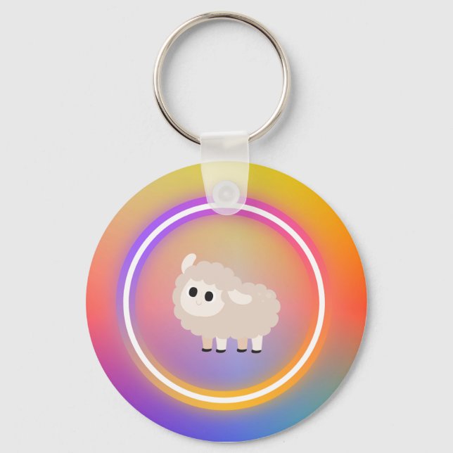 Porte-clés Porte - clé Rainbow Sheep (Recto)