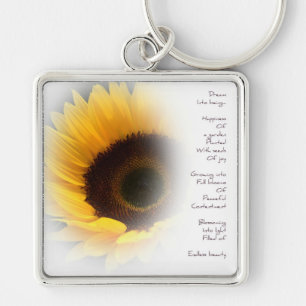 Porte-clés Porte - clé rêveur de poème de tournesol