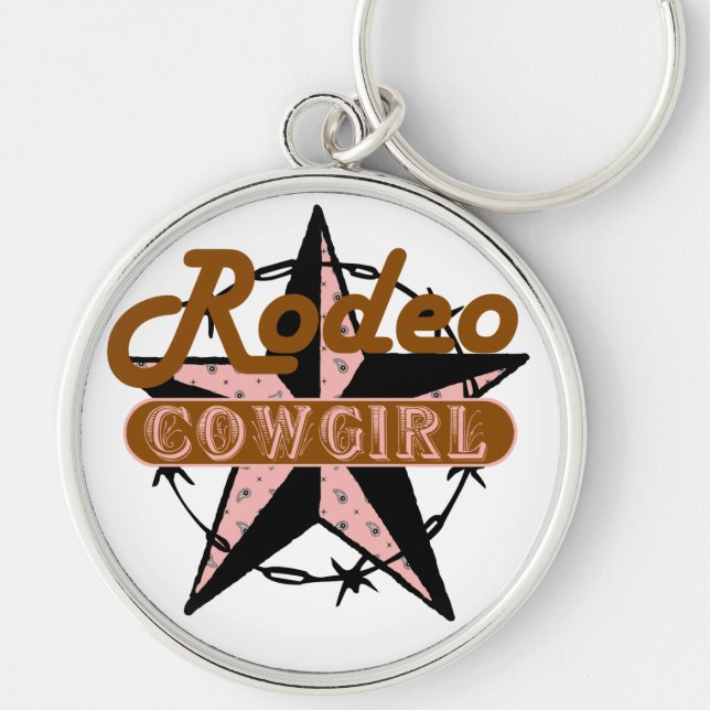 Porte-clés Porte - clé Rodeo Cowgirl (Devant)