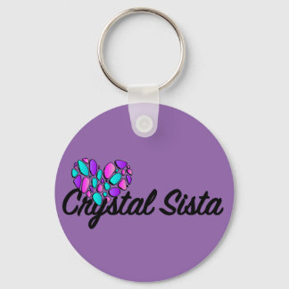 Porte-clés Porte - clé rond Crystal Sista (noir)