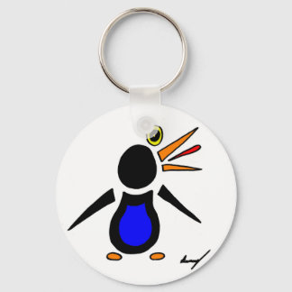 Porte-clés Porte - clé rond de pingouin Abstrait