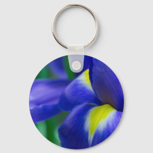 Porte-clés Porte - clé rond d'iris pourpre
