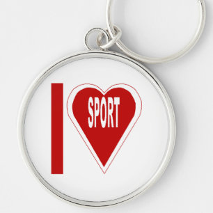 Porte-clés Porte clé Rond Premium I LOVE SPORT