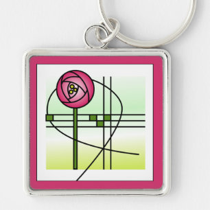 Porte-clés Porte - clé Rose Abstrait de Glasgow