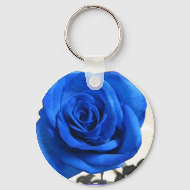 Porte-clés Porte - clé Rose bleu (Recto)