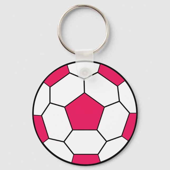 Porte-clés Porte - clé rose boule de football (Recto)