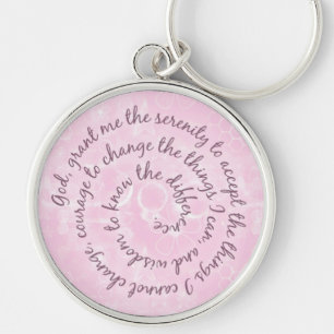 Porte-clés Porte - clé rose de prière de sérénité - cust
