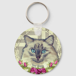 Porte-clés Porte - clé Rose de Ragdoll