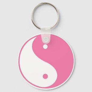 Porte-clés Porte - clé rose mignon de Yin Yang