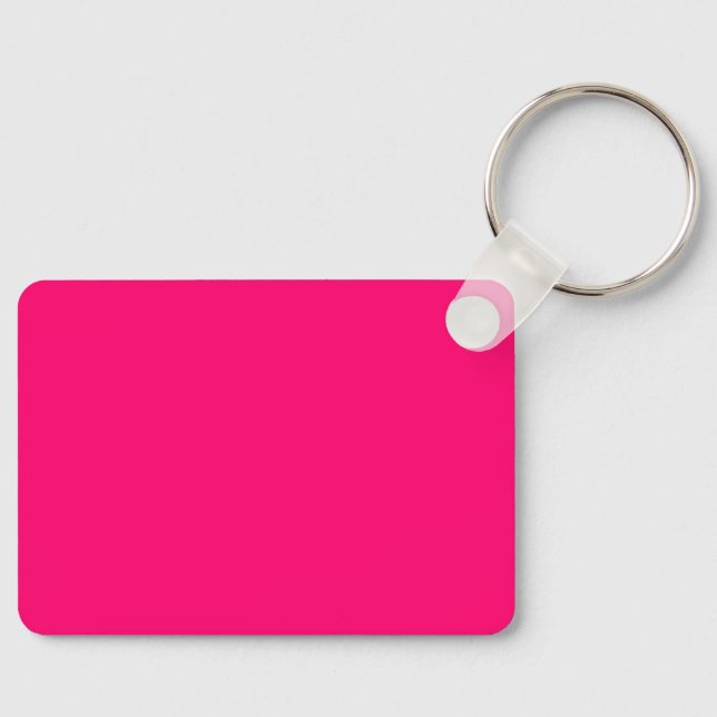 Porte-clés Porte - clé rose néon - Balise personnalisable (Recto)