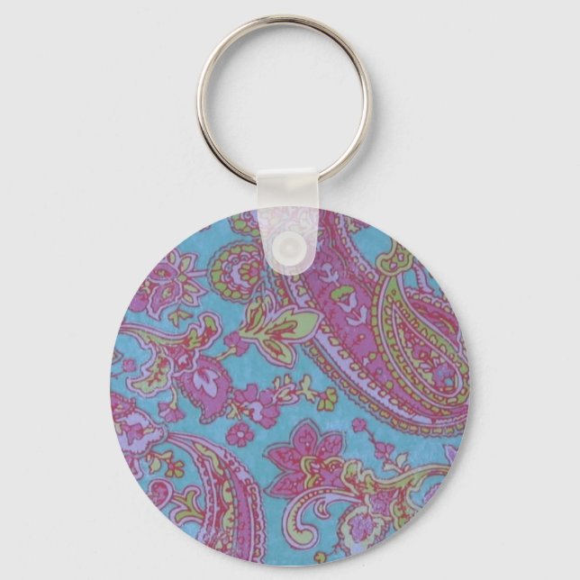 Porte-clés Porte - clé rose Paisley (Recto)