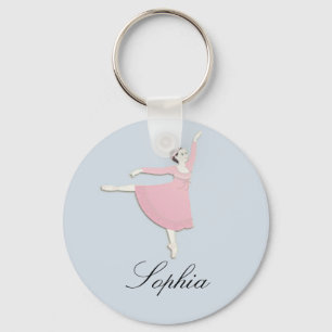Porte-clés Porte - clé rose personnalisable de ballerine