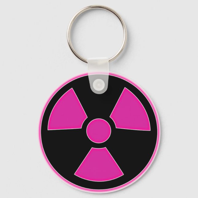 Porte-clés Porte - clé rose radioactif (Recto)