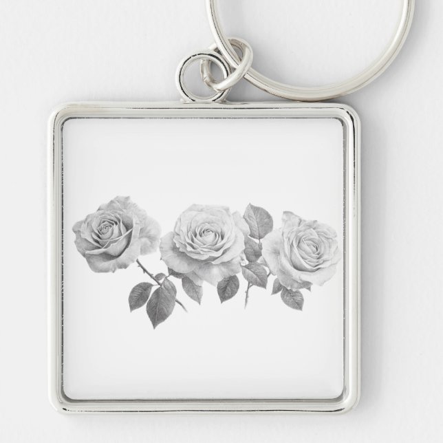 Porte-clés Porte - clé Rose Silverpoint (Devant)