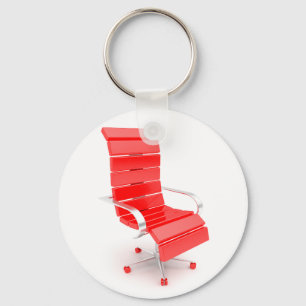 Porte-clés Porte - clé rouge de chaise de bureau