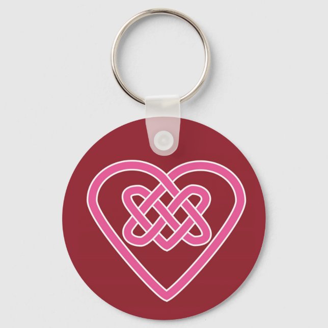 Porte-clés Porte - clé rouge de coeur celtique (Recto)