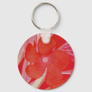 Porte-clés Porte - clé rouge de fleur