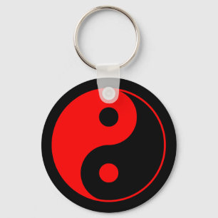 Porte-clés Porte - clé rouge de symbole de Yin Yang