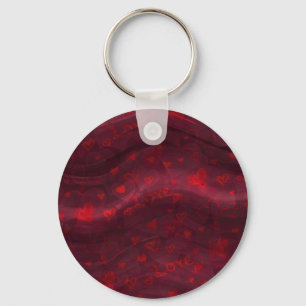 Porte-clés Porte - clé rouge foncé "Amour"