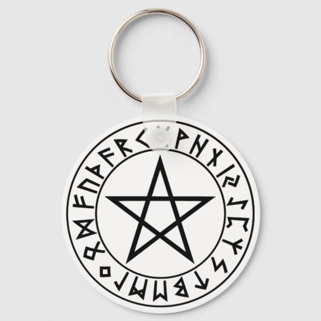 Porte-clés porte - clé Rune Pentacle (Recto)