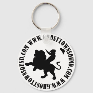 Porte-clés Porte - clé sain de la ville fantôme B&W