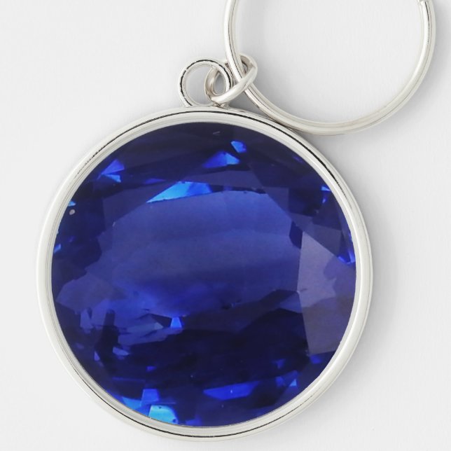 Porte-clés Porte - clé Sapphire rond (Devant)