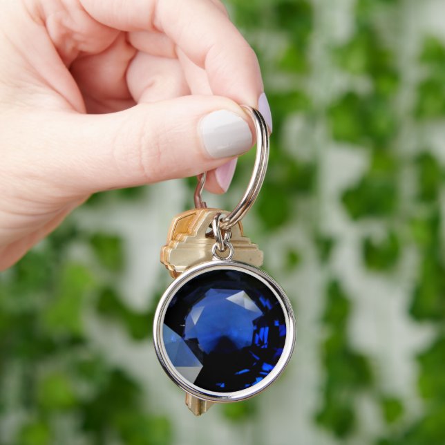 Porte-clés Porte - clé Sapphire rond (main)