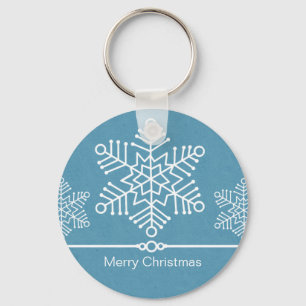 Porte-clés Porte - clé sensible de Noël de flocons de neige