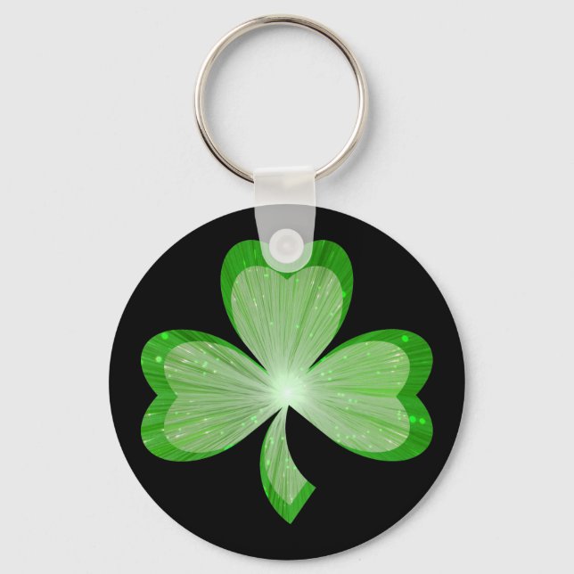 Porte-clés porte - clé shamrock noir (Recto)
