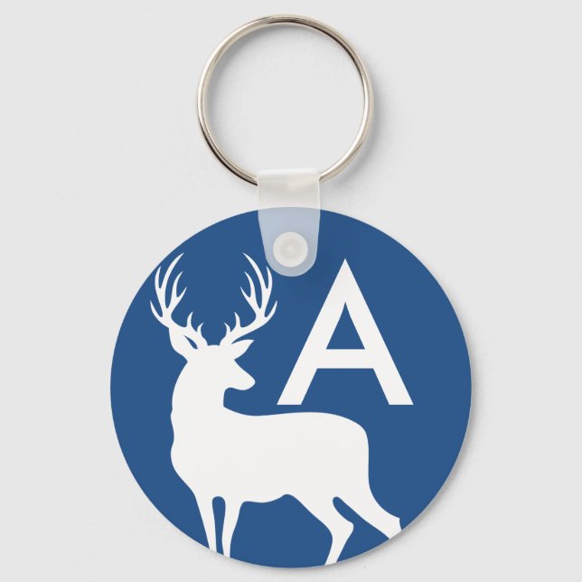 Porte-clés Porte - clé Silhouette White Deer Buck (Recto)