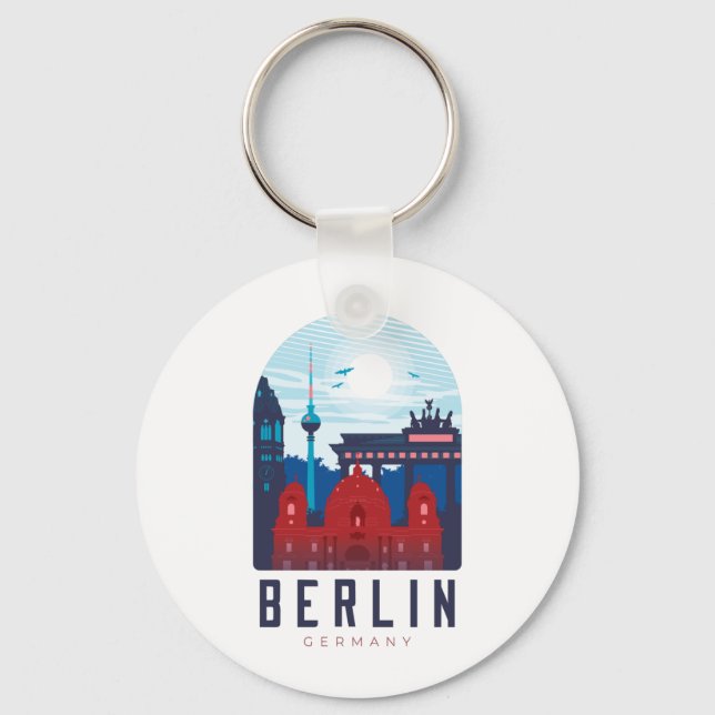 Porte-clés Porte - clé Skyline Allemagne Berlin (Recto)
