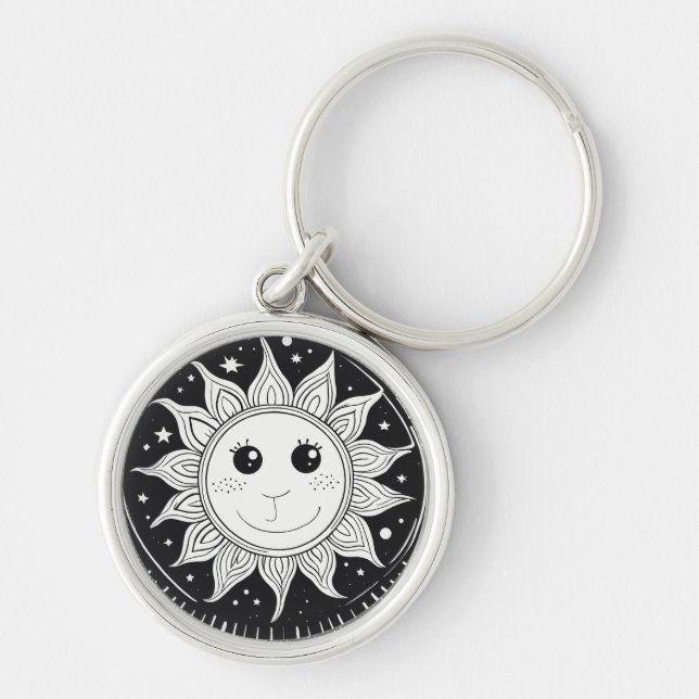 Porte-clés Porte - clé solaire souriant (Devant)