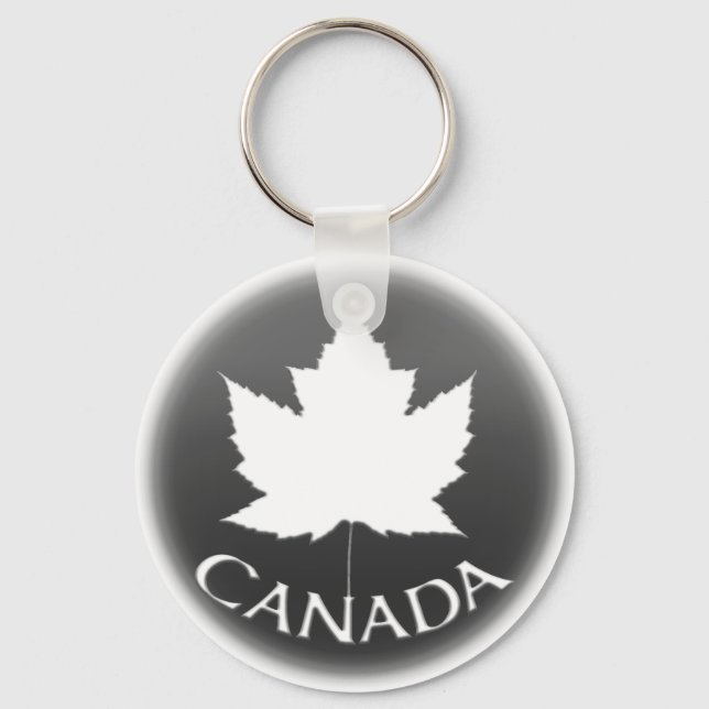 Porte-clés Porte - clé Souvenir Canada Feuille d'érable blanc (Recto)