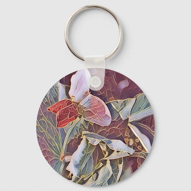 PORTE-CLÉS PORTE - CLÉ SWEET PEA FLEURS (Recto)