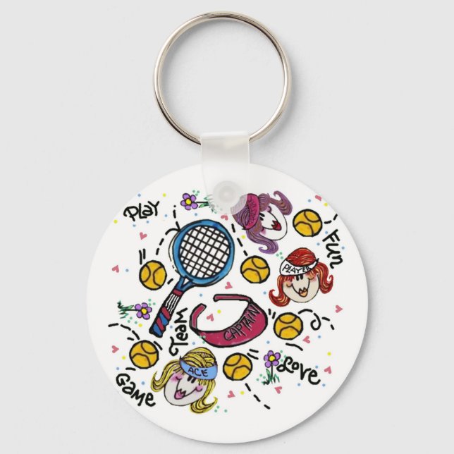 Porte-clés Porte - clé -Tennis Girls (Recto)
