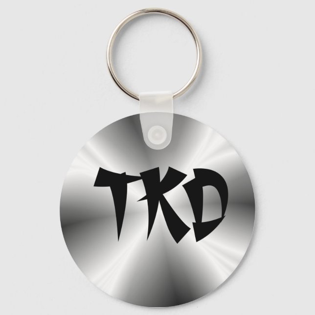 Porte-clés Porte - clé TKD en argent Faux (Recto)