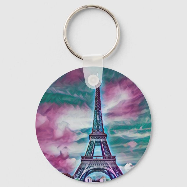Porte-clés Porte - clé Tour Eiffel Abstrait (Recto)