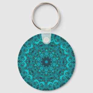 Porte-clés porte - clé turquoise de terre Abstraite
