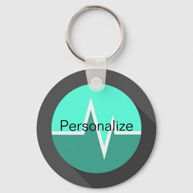 Porte-clés Porte - clé turquoise EKG (Recto)