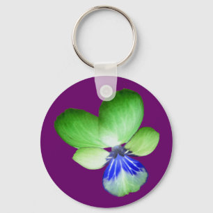 Porte-clés Porte - clé vert et bleu Pansy