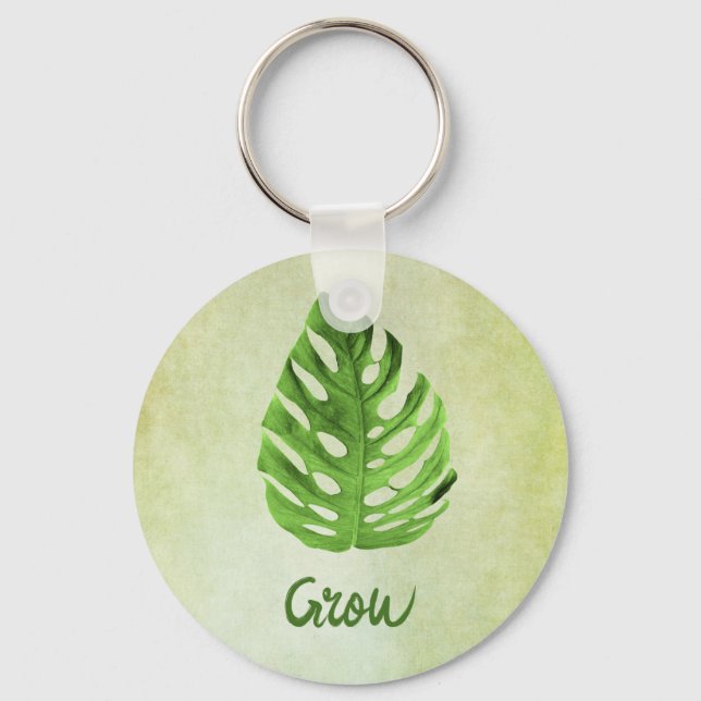 Porte-clés Porte - clé vert feuille de palme (Recto)