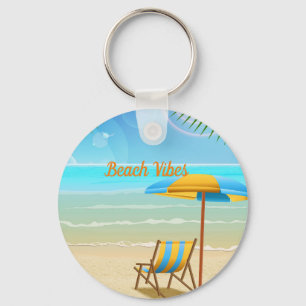 Porte-clés Porte - clé Vibes de plage, Porte - clé Bouton de