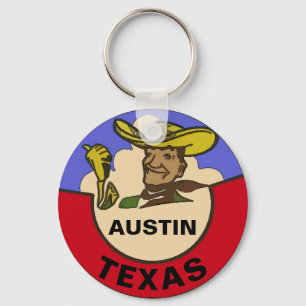 Porte-clés Porte - clé Vintage d'Austin, Texas