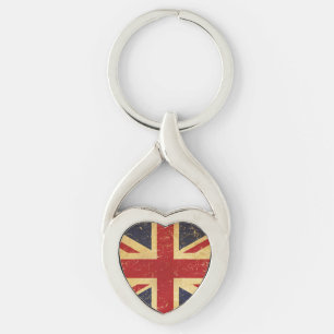 Porte-clés Porte - clé Vintage de métal du pavillon Union Jac