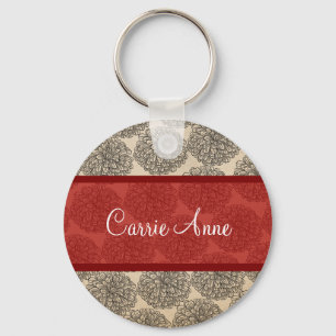 Porte-clés Porte - clé Vintage rouge Zinnia
