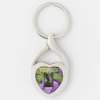 Porte-clés porte - clé, violet, vert, prière, protection,